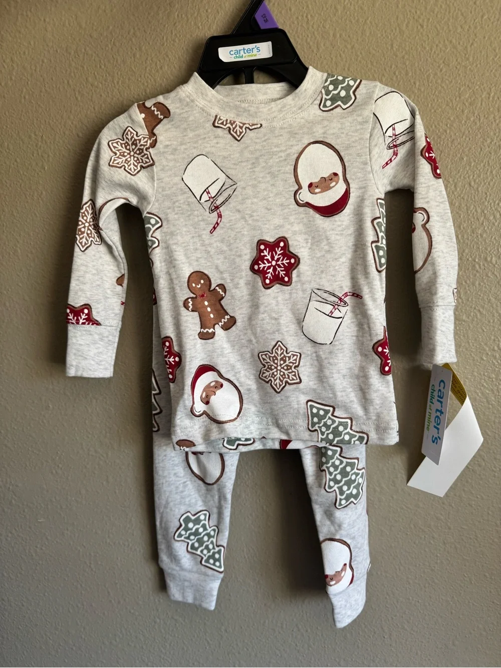 child of mine Holiday Cookie Print Kids Pajama Set